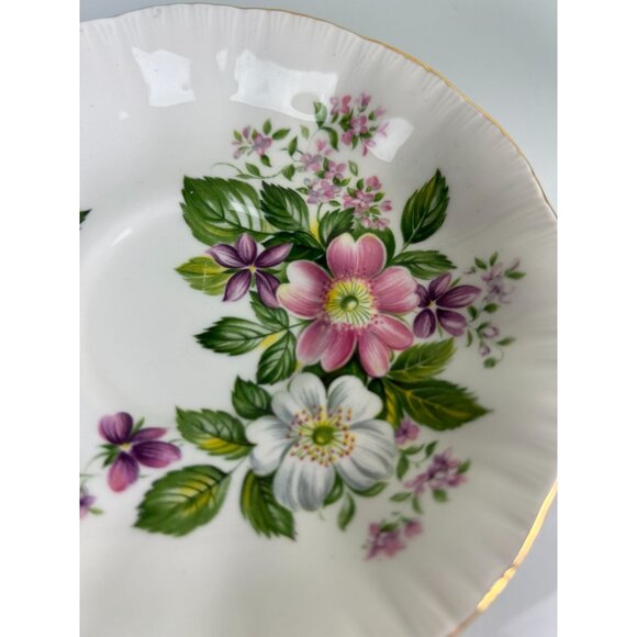 Vintage Paragon Flower Festival Teacup & Saucer Set, Pink Purple Floral, England - Picture 10 of 15